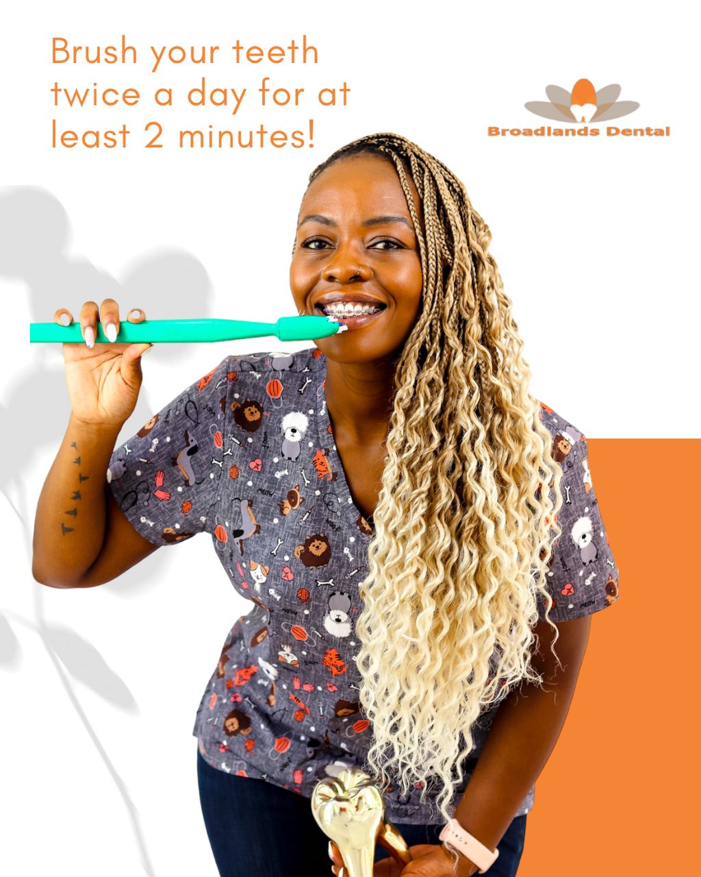 Brush your teeth twice a day