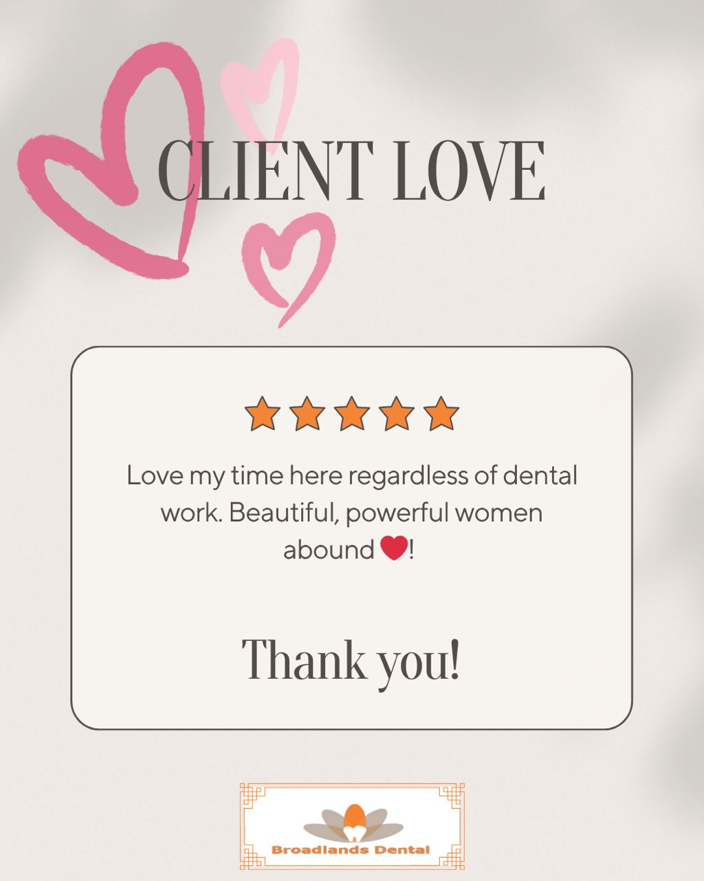 Client testimonial - Beautiful powerful women